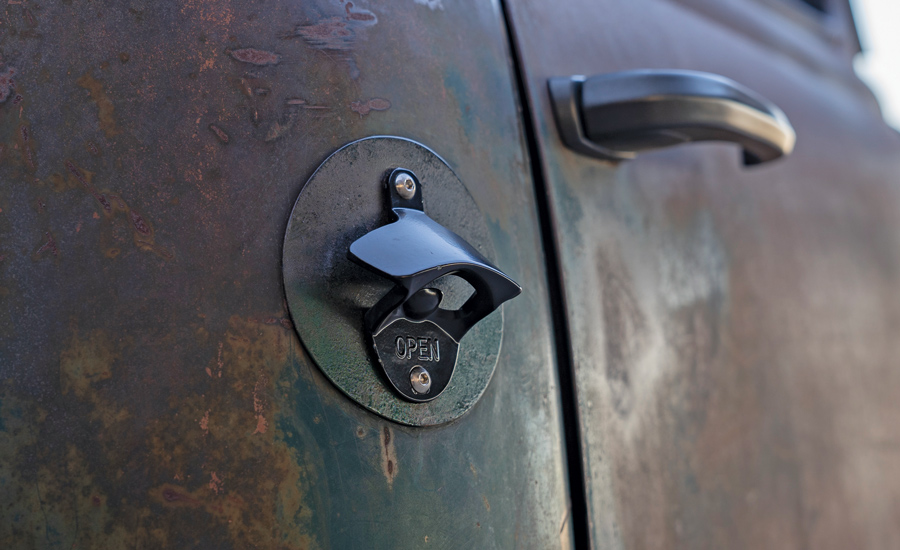 bottle opener attached to truck