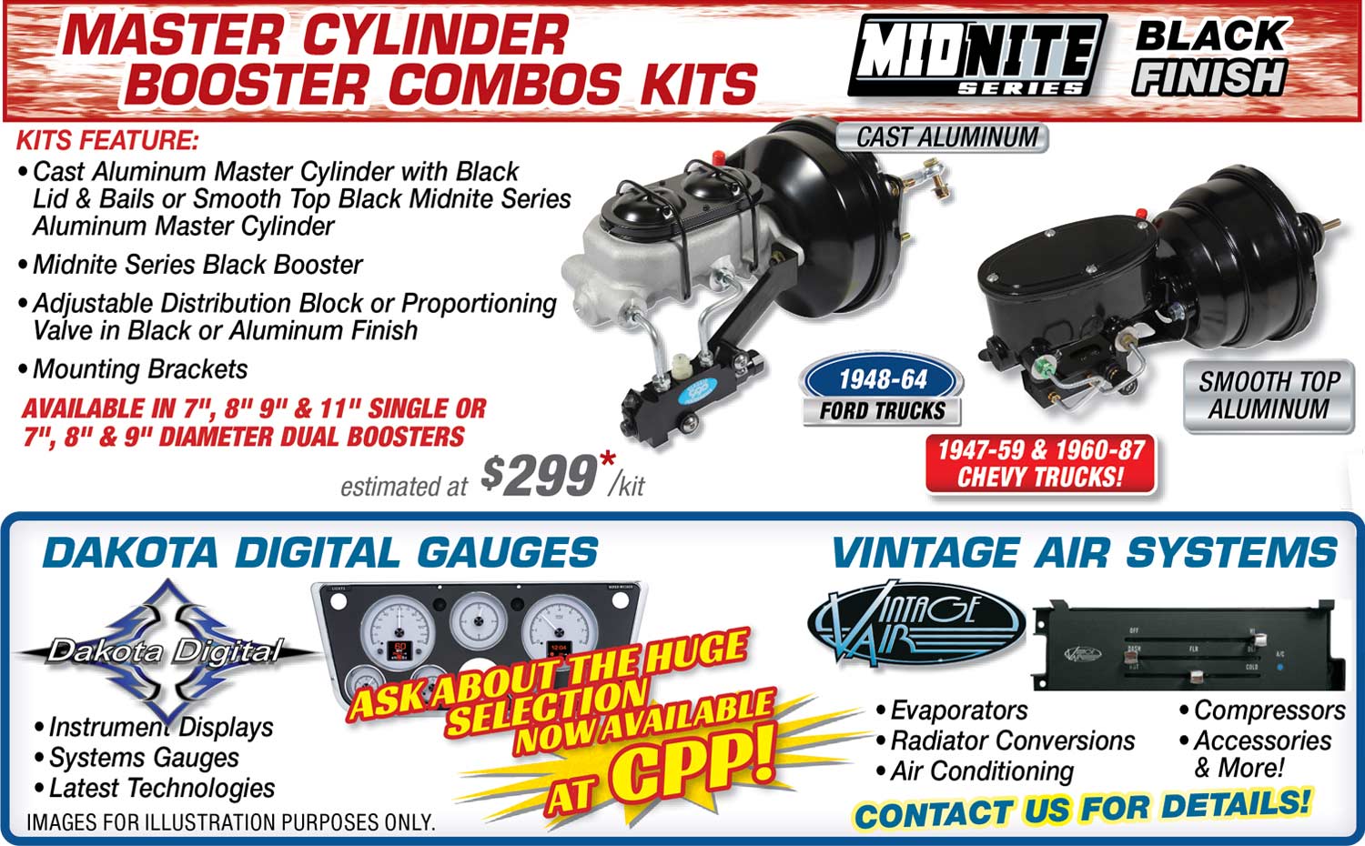 Master Cylinder Booster Combos Kits