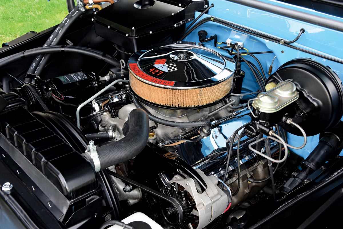 Engine in a ’66 Chevy Custom Cab C10