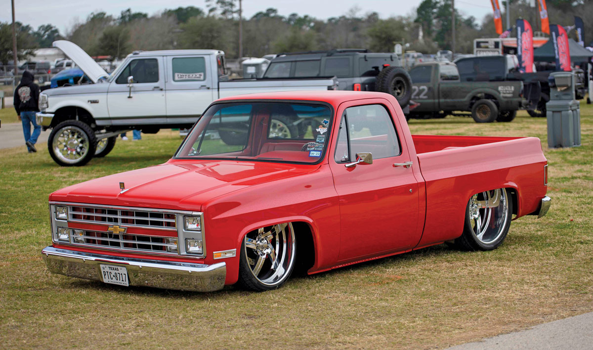 Red Chevy truck