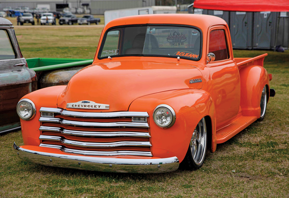 Orange Chevy truck