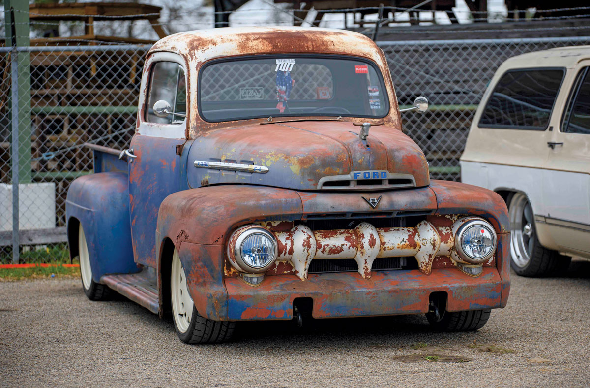 Blue original paint Ford truck