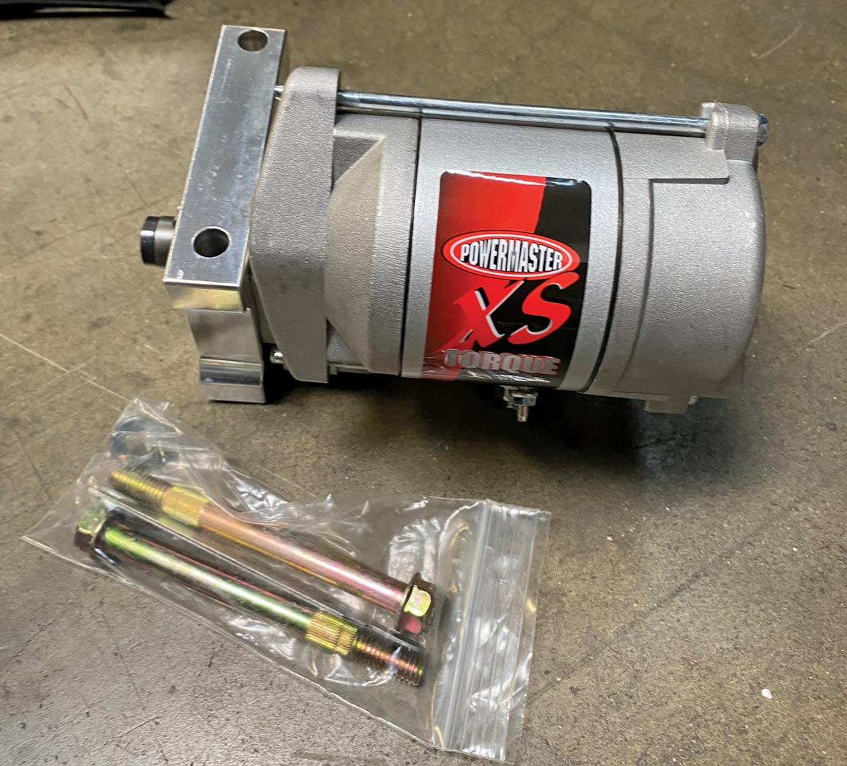 a fresh Powermaster XS Torque gear reduction starter waits to be installed