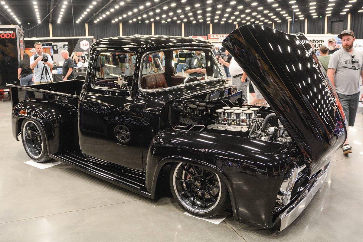black lowered 50s ford f100