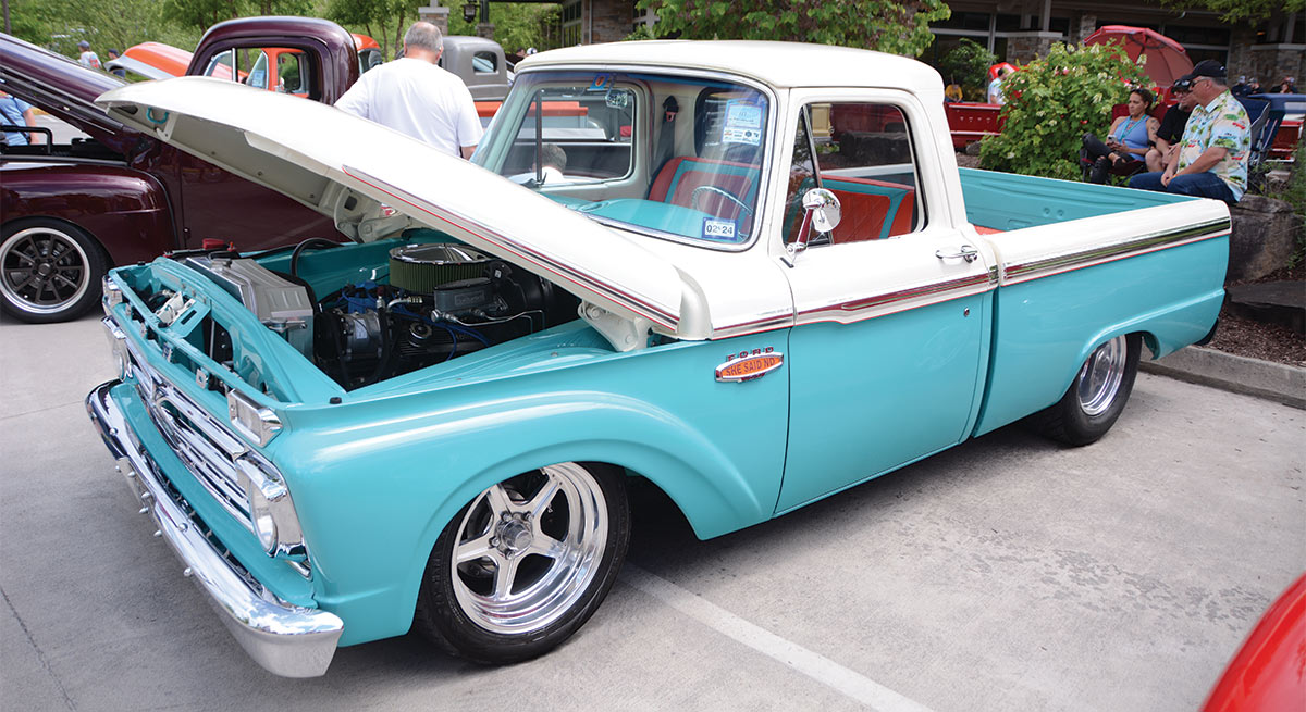 baby blue and white 60s ford f-100