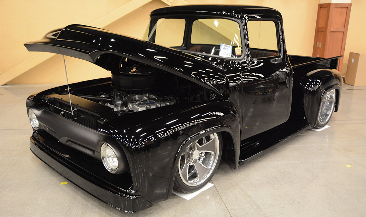 black lowered 50s ford f100