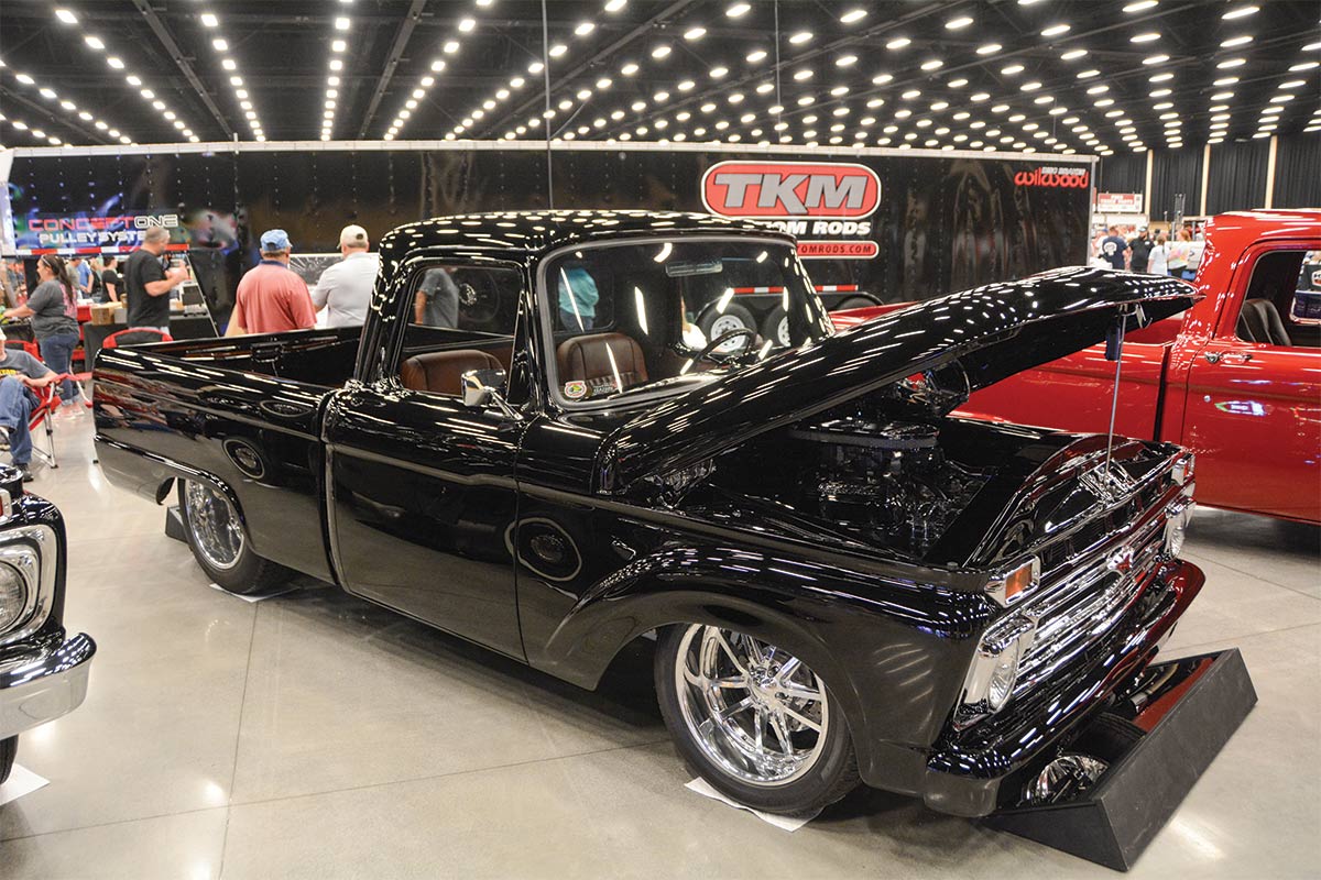 lowered black 60s ford f100
