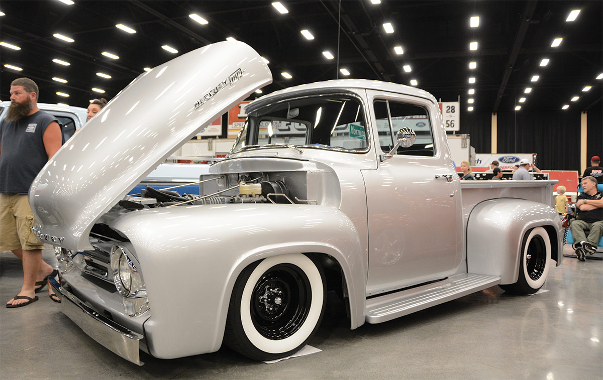 lowered silver 50s ford f1