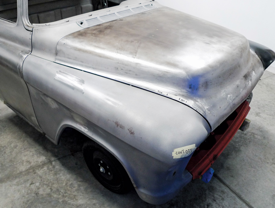The OE hood and fender