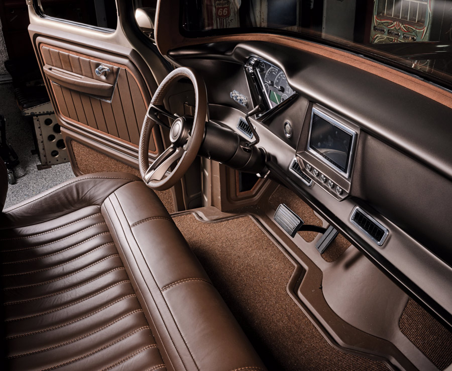 interior in a ’59 Chevy Apache