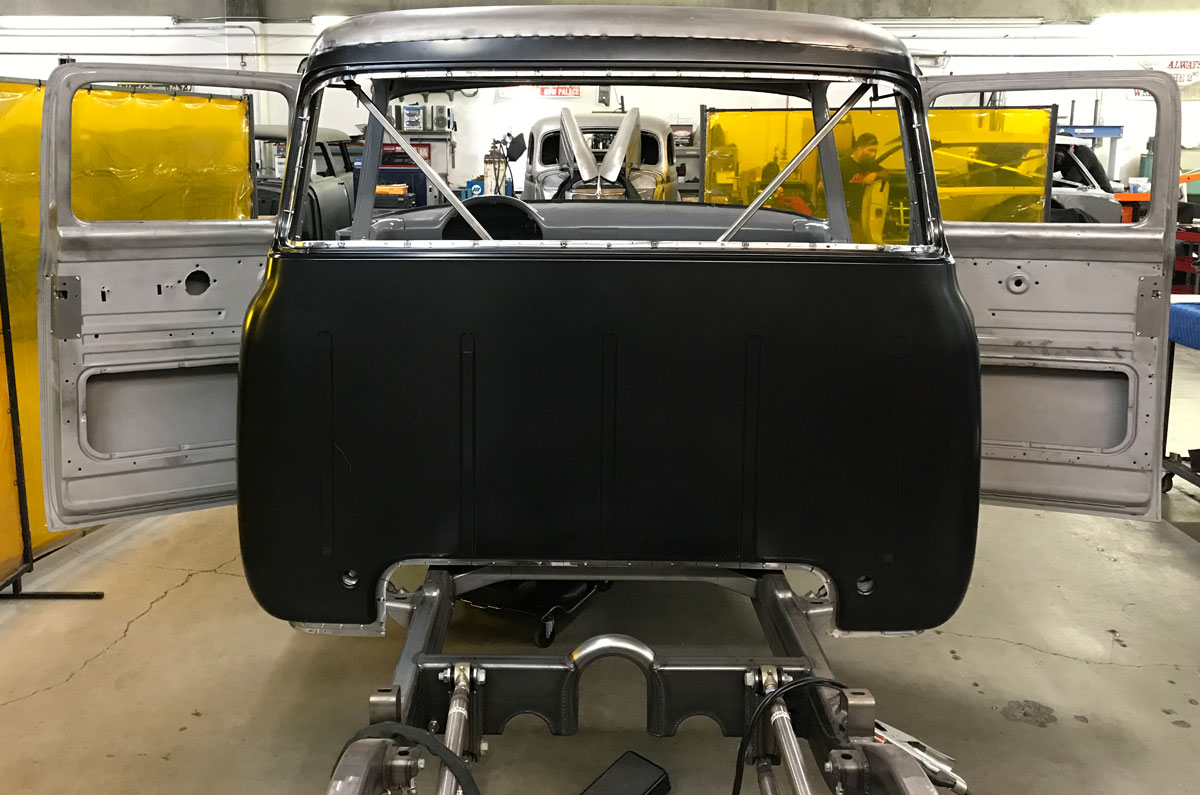 ’56 F-100 framing the back of the cab
