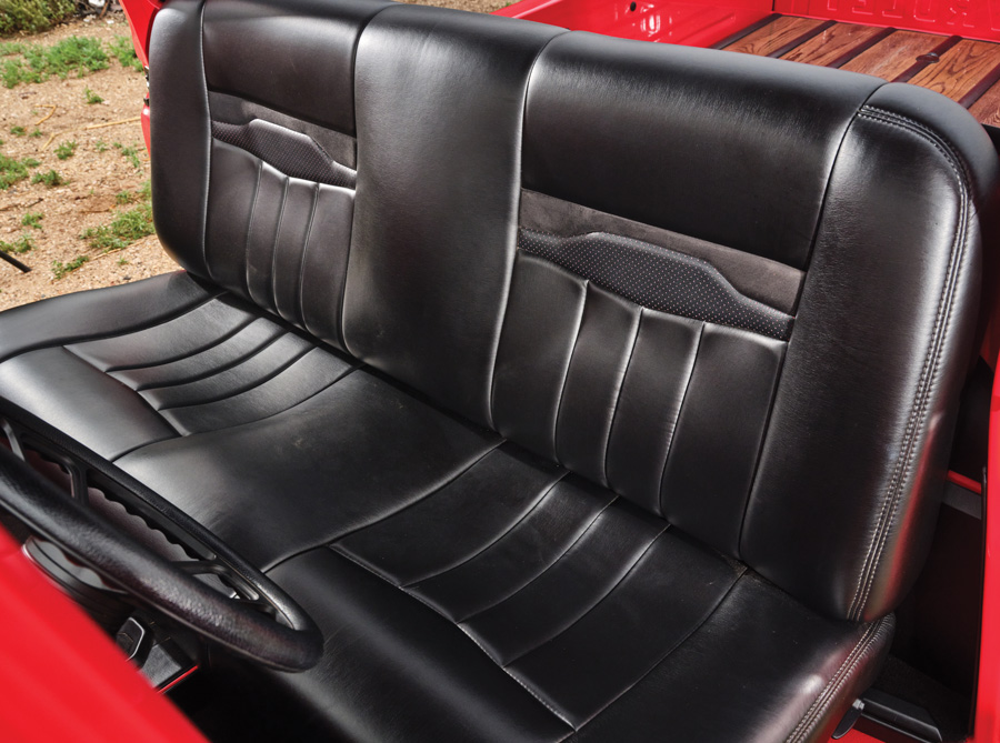black leather seats in a '58 Chevy