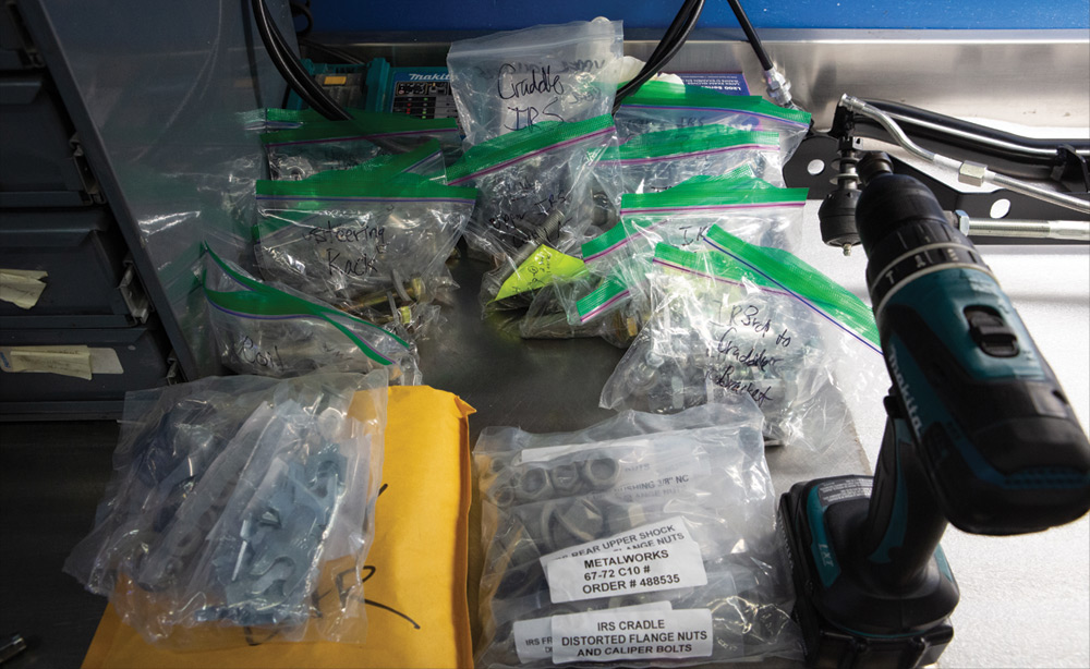 Bagged and labelled chassis fasteners