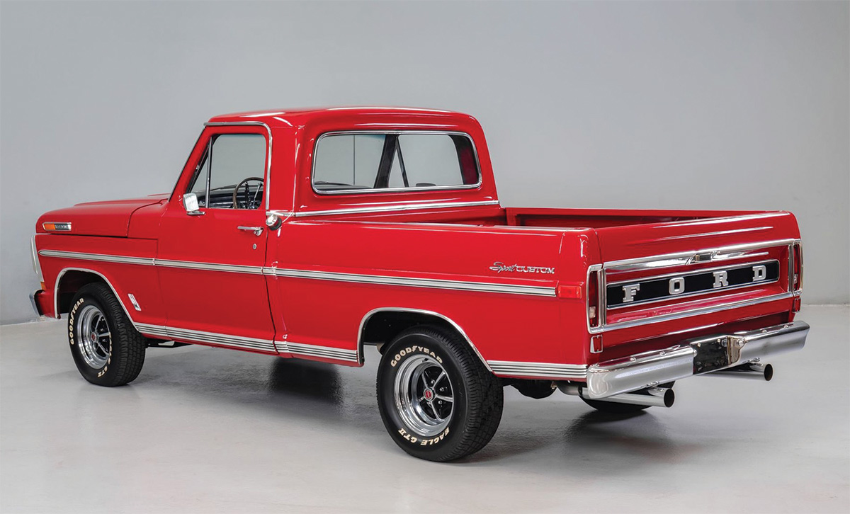 Red F-100 Truck Side View