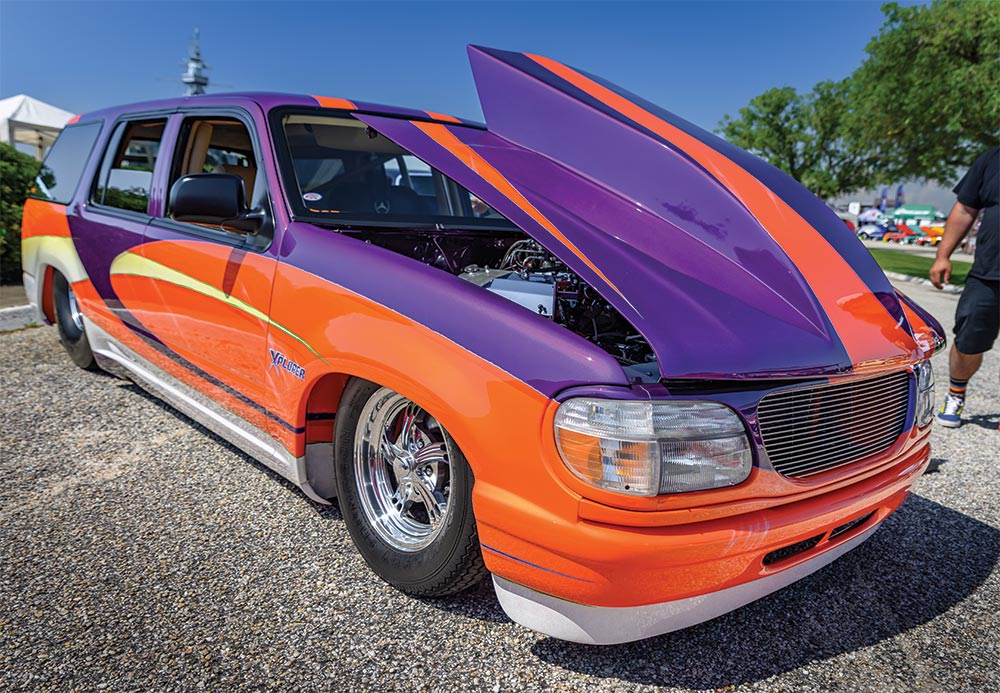 Metallic purple, orange and white ProStreet style Ford "Xplorer"