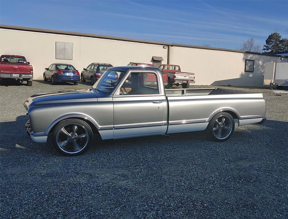 C10 with new wheels installed