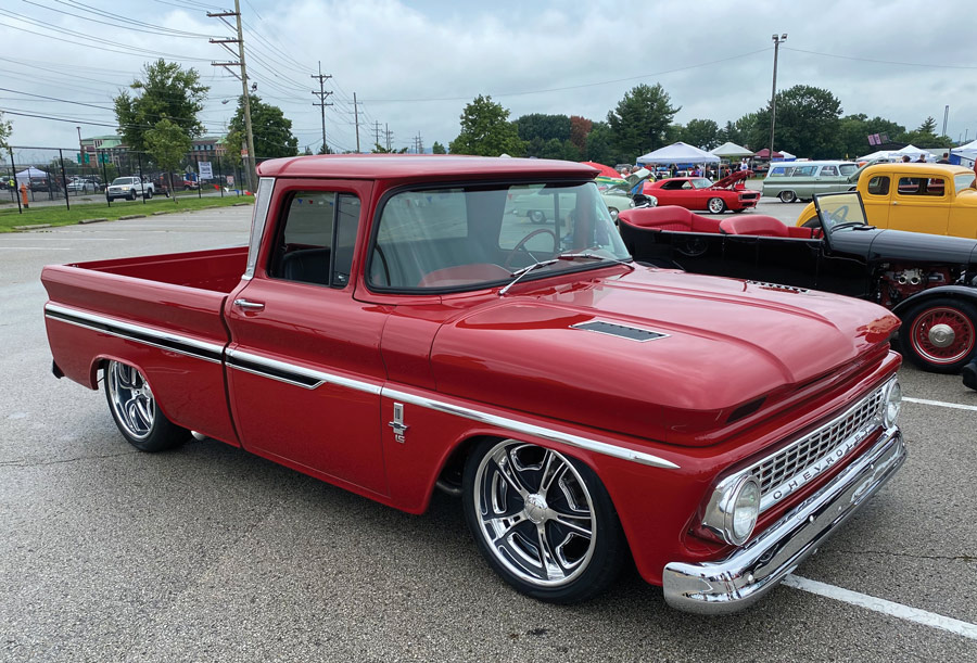 Red classic pickup truck