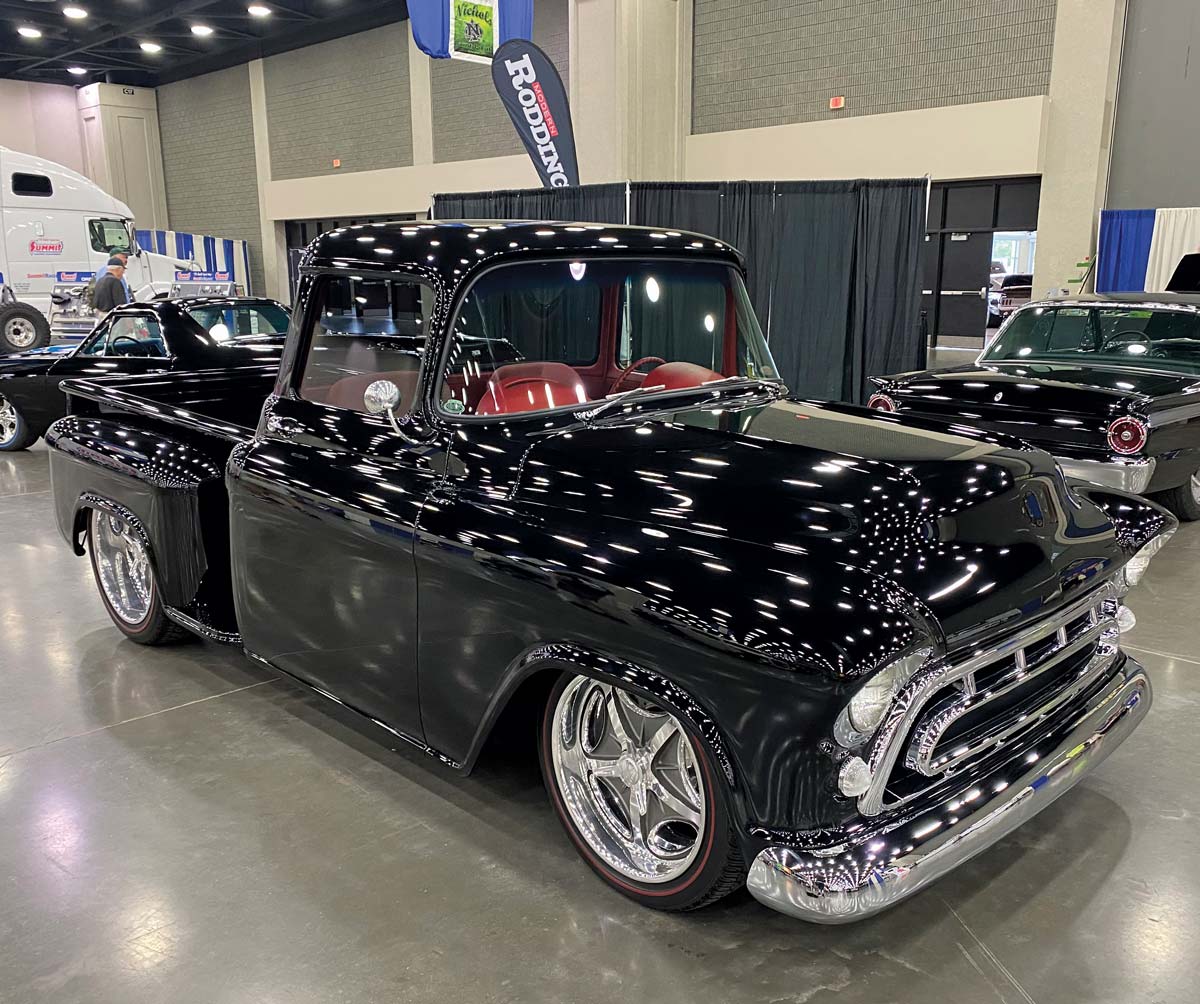 Black classic pickup truck