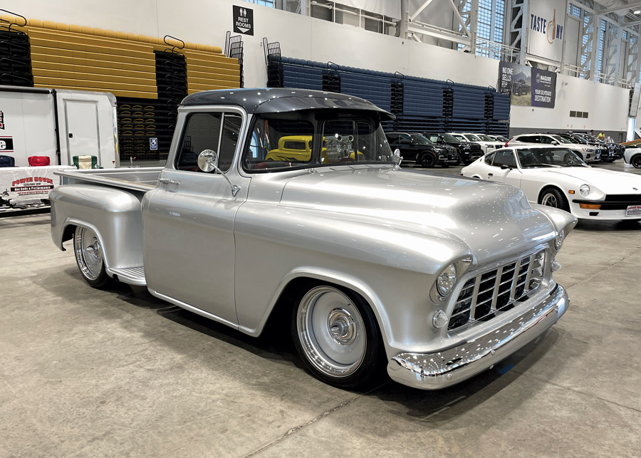 silver classic pickup truck
