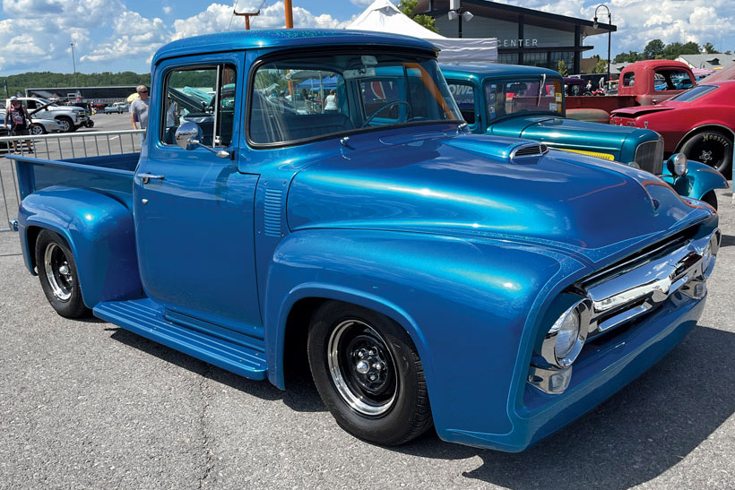 blue classic pickup truck