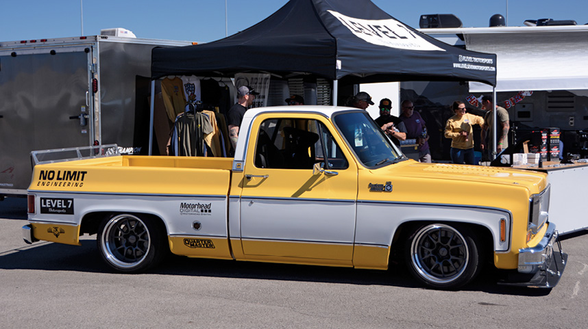 yellow and white truck