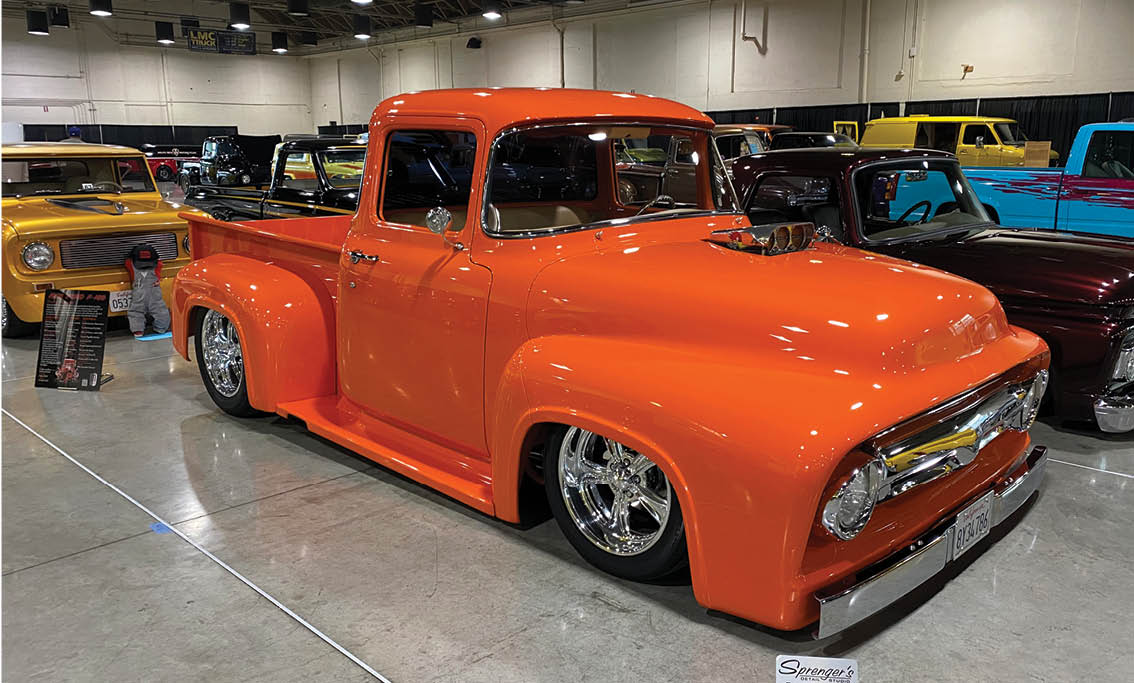 bright orange truck