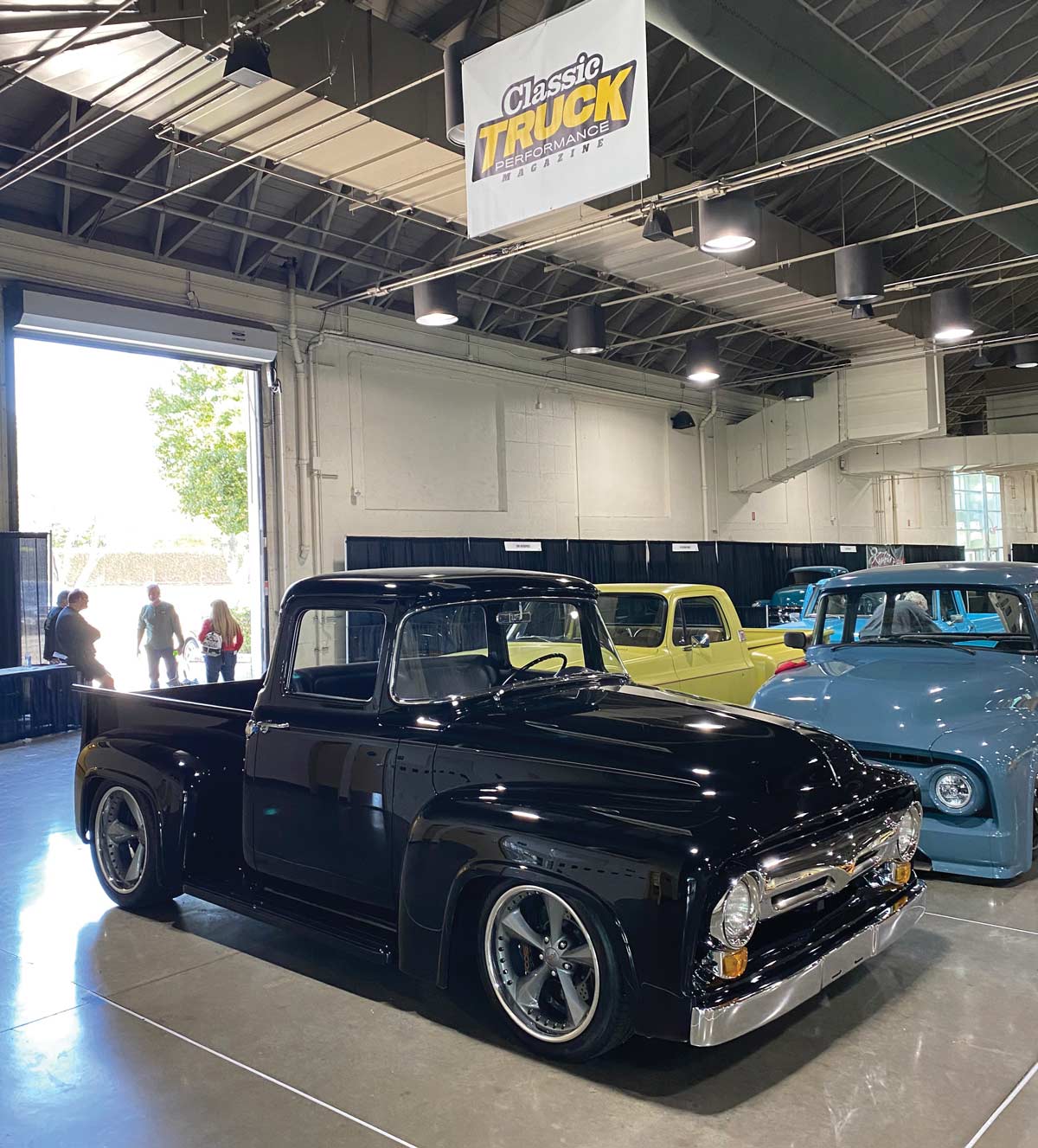 Classic black chevy pickup truck
