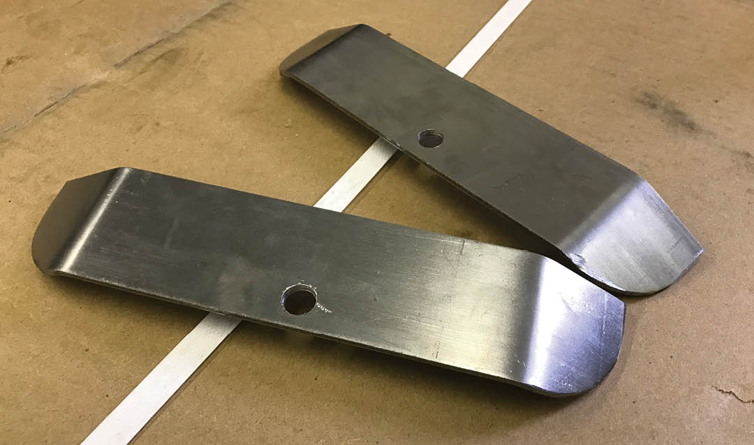 These simple tabs were used to mount the rear of the Ford gas tank to the Chevy frame.