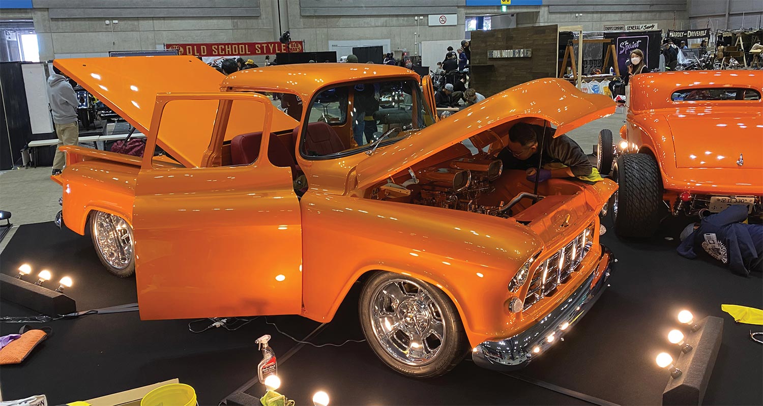 Metallic orange Chevy Apache