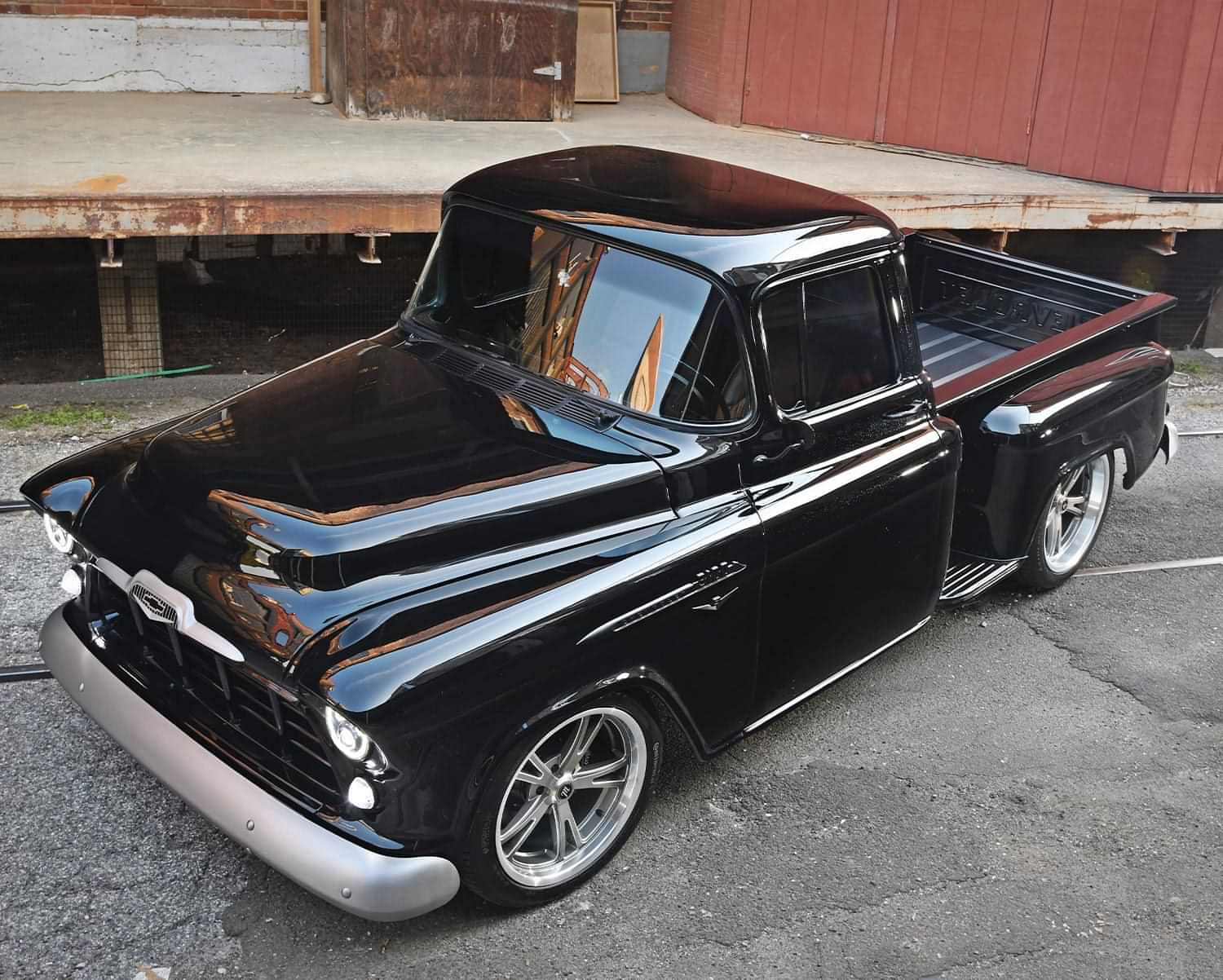 high angle view of the ’56 Chevy 3100