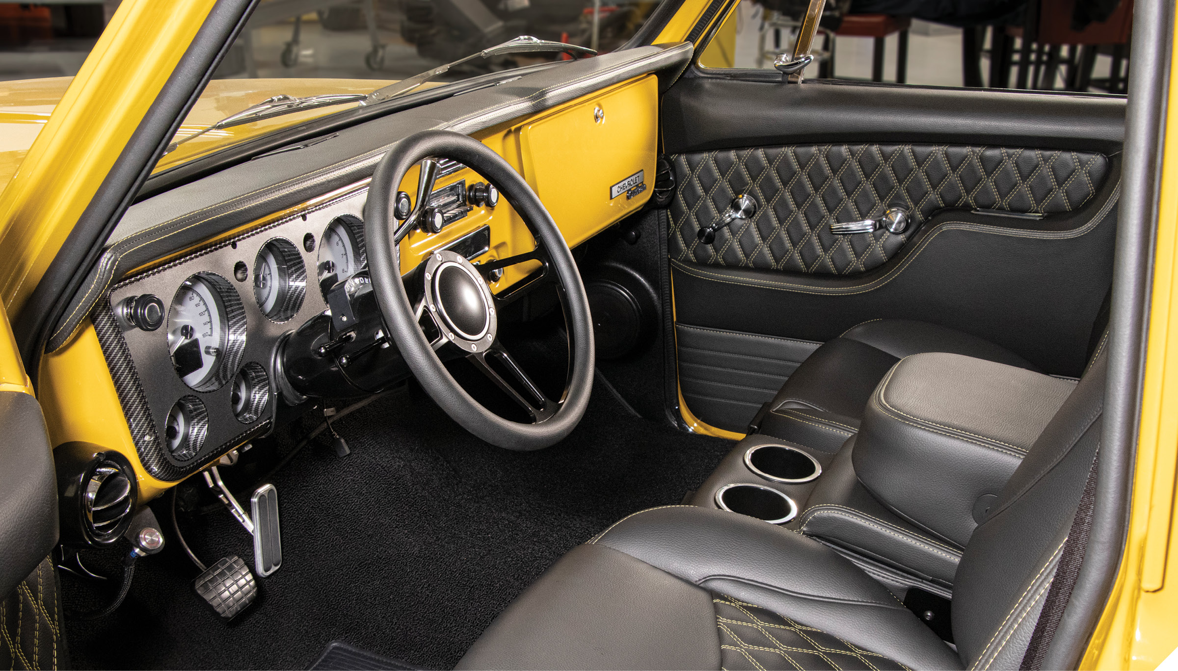 When all’s said and done, this is the new interior outlook your C10 (or F-100 or?) will have on life with a fresh, new TMI Products interior … without waiting on anyone but yourself and the parcel delivery person!