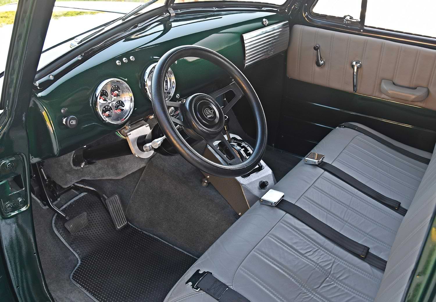 drivers side interior view of the Chevy 3100