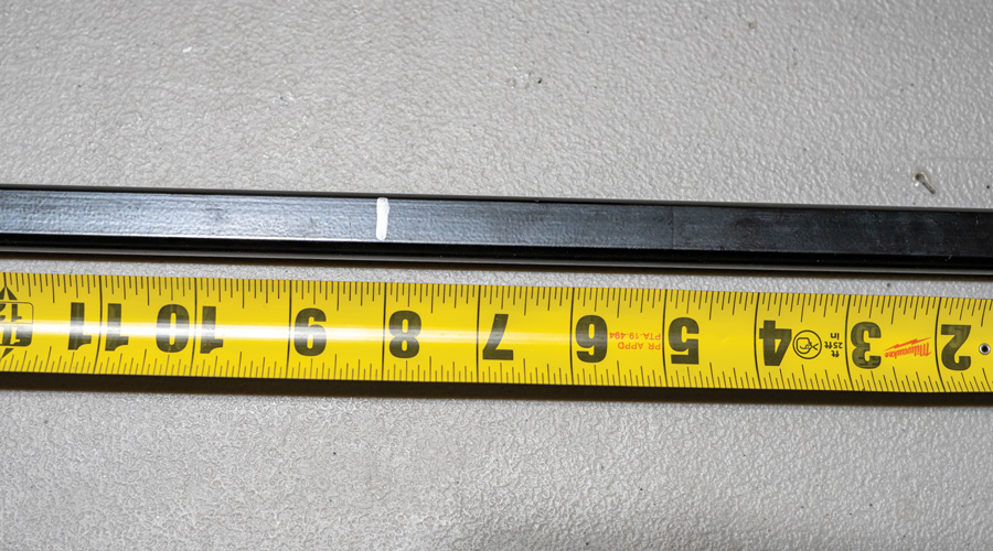measuring metal rod