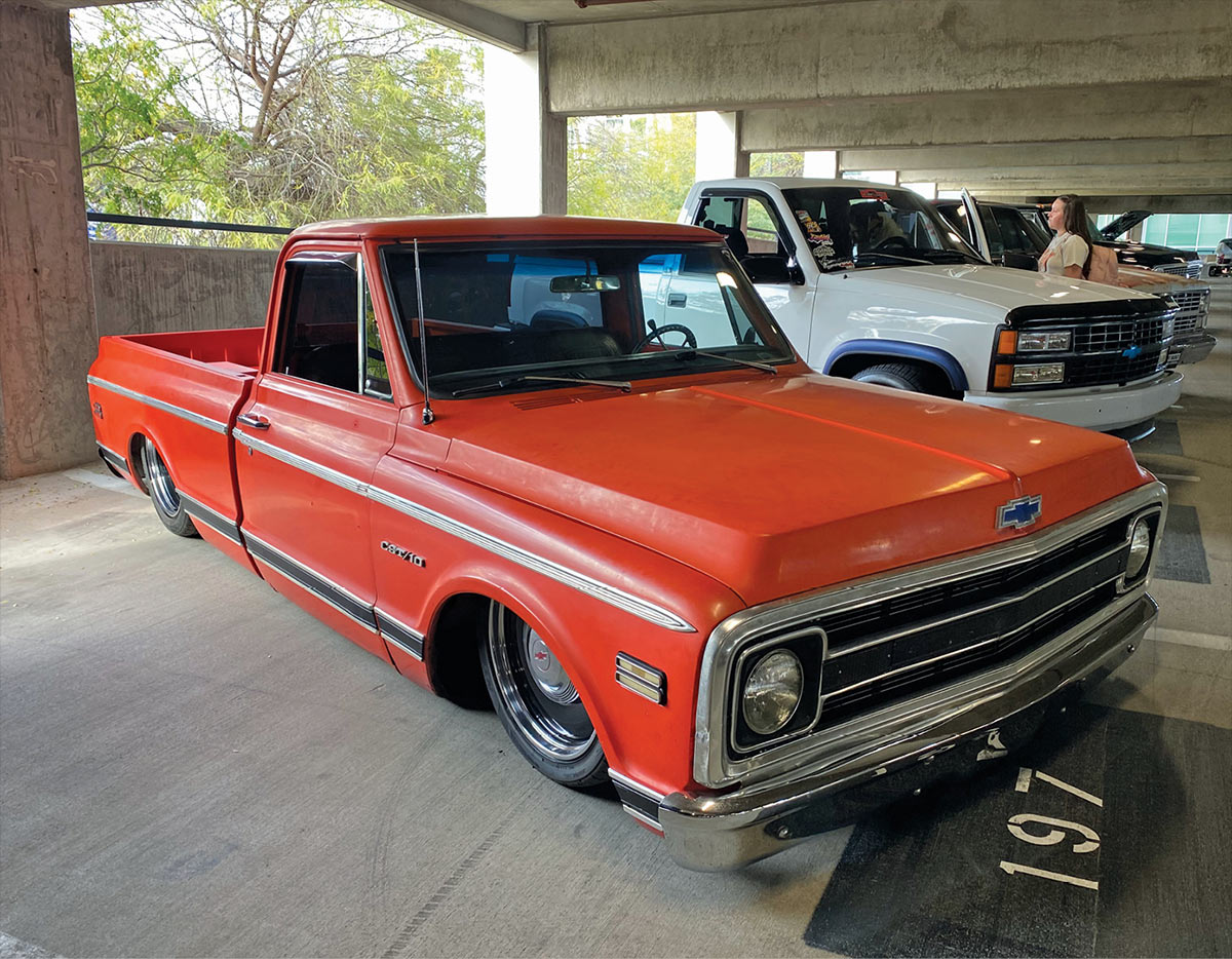 Bagged flat patina'd orange C10