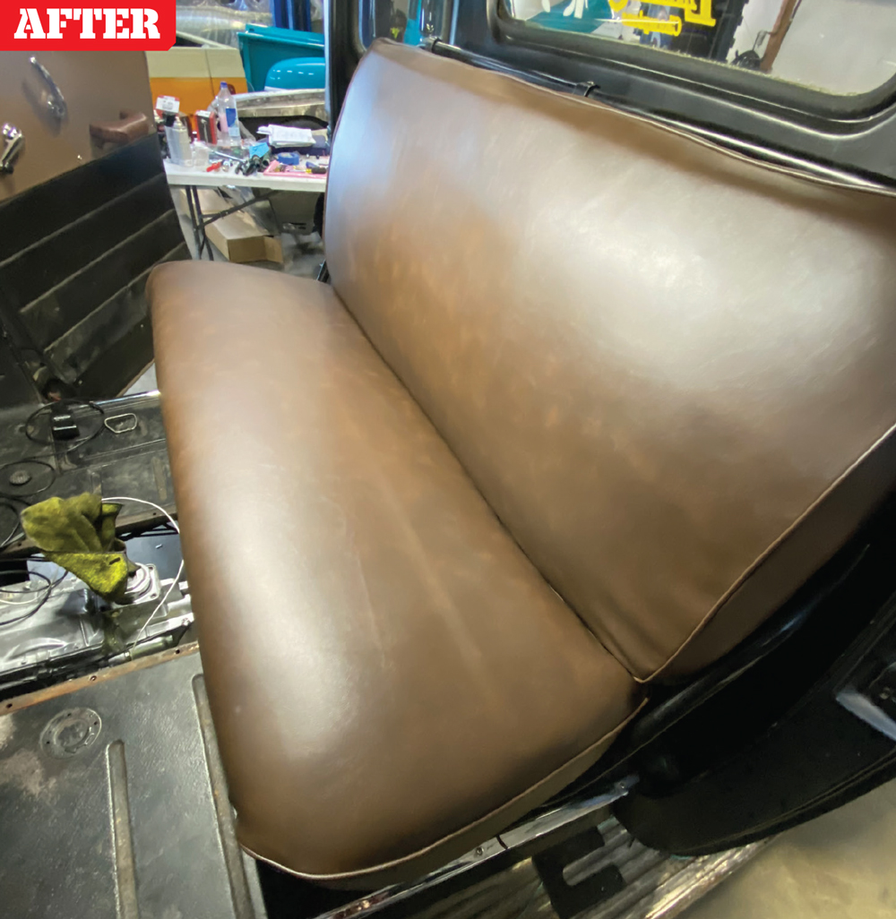 interior after with brown leather seats