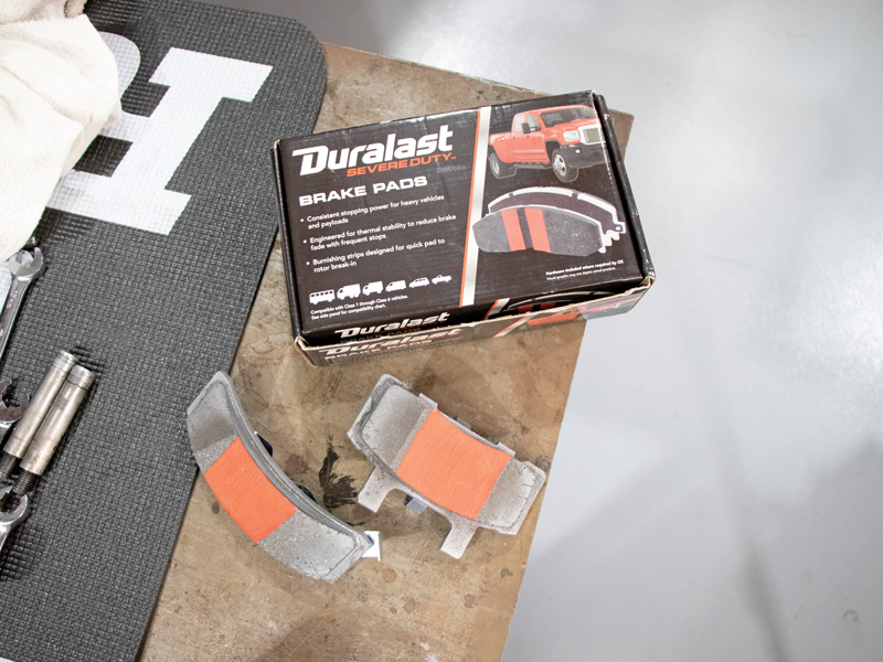 New Duralast brake pads in box