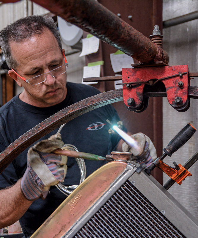 As evidenced by his hot rod builds, Johnson is a perfectionist and spends a great deal of time ensuring each radiator looks good and performs as advertised. He has a passion to carry on the Walker Radiator Works legacy.