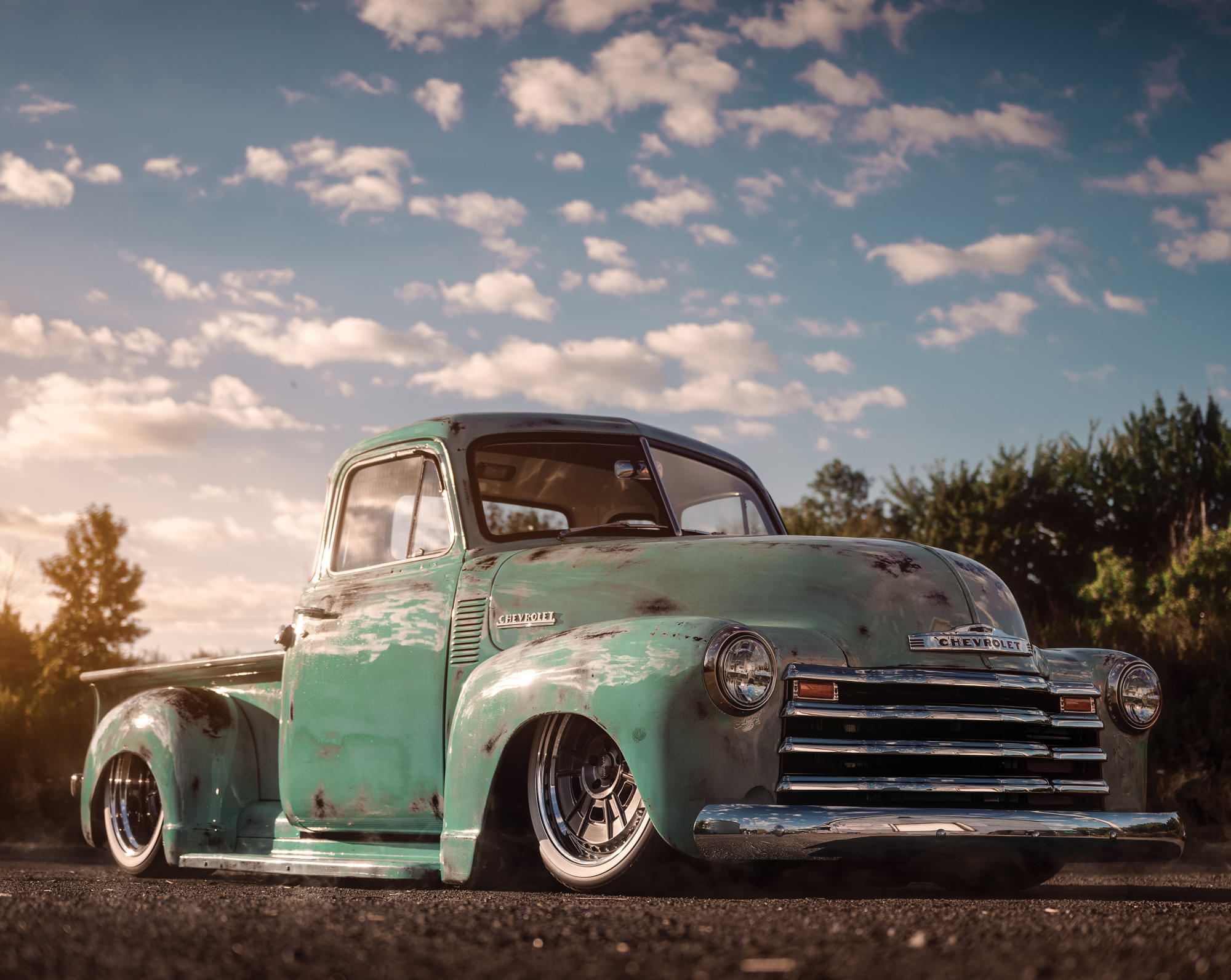 front left side view of '50 Chevy Truck
