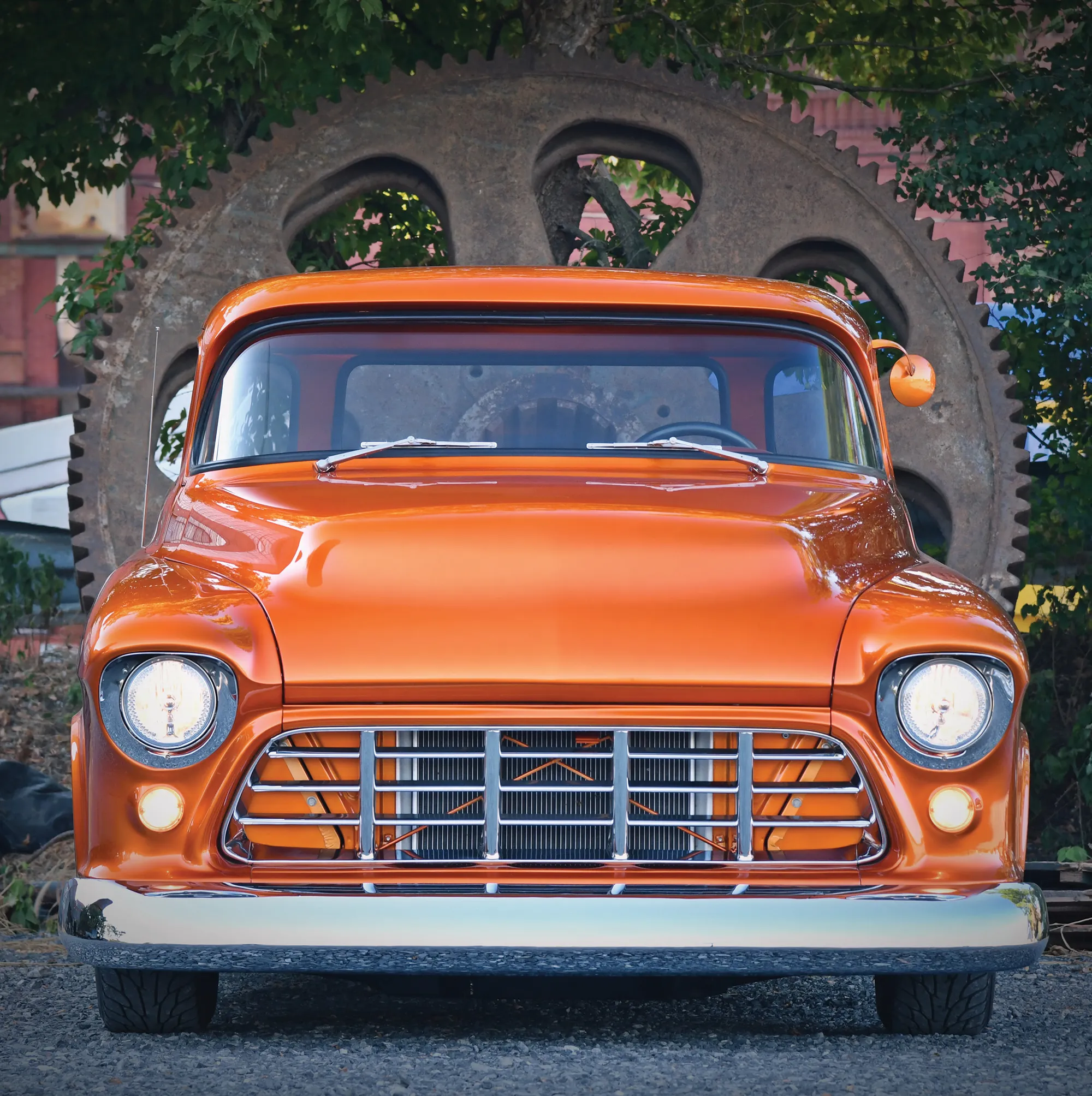 front view of ’56 Chevy 3100