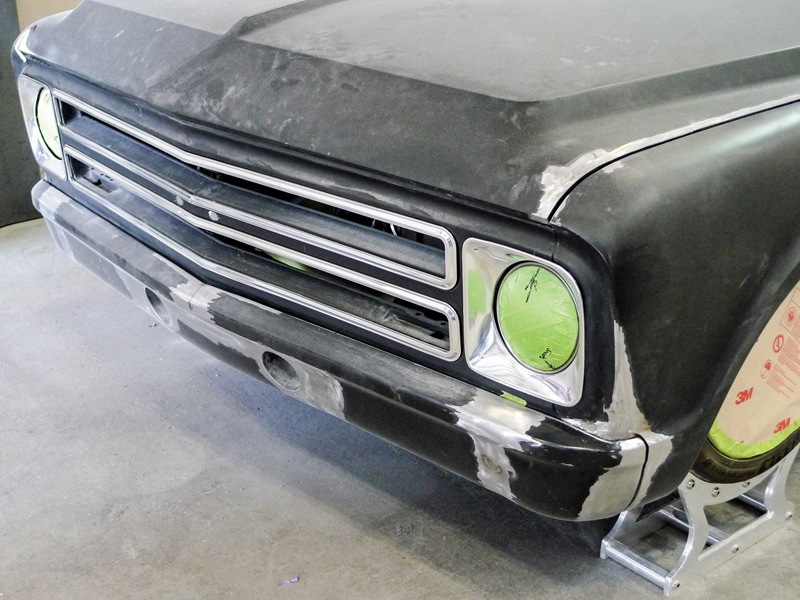 Check out the custom front bumper assembly. Trimmed and tucked in tightly, it no longer resists surrounding bodylines.