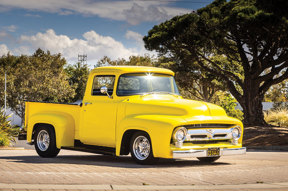 Yellow ’56 Ford F-100