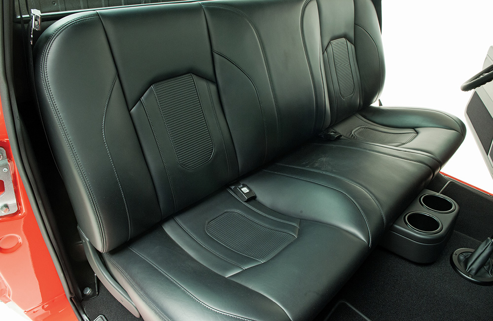 View of C10's custom seats