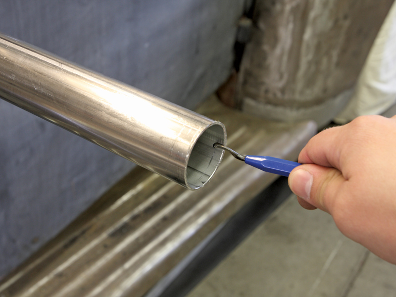 Deburring the inside and outside of each joint goes a long way toward the perfect weld. A simple file and deburring tool works great.