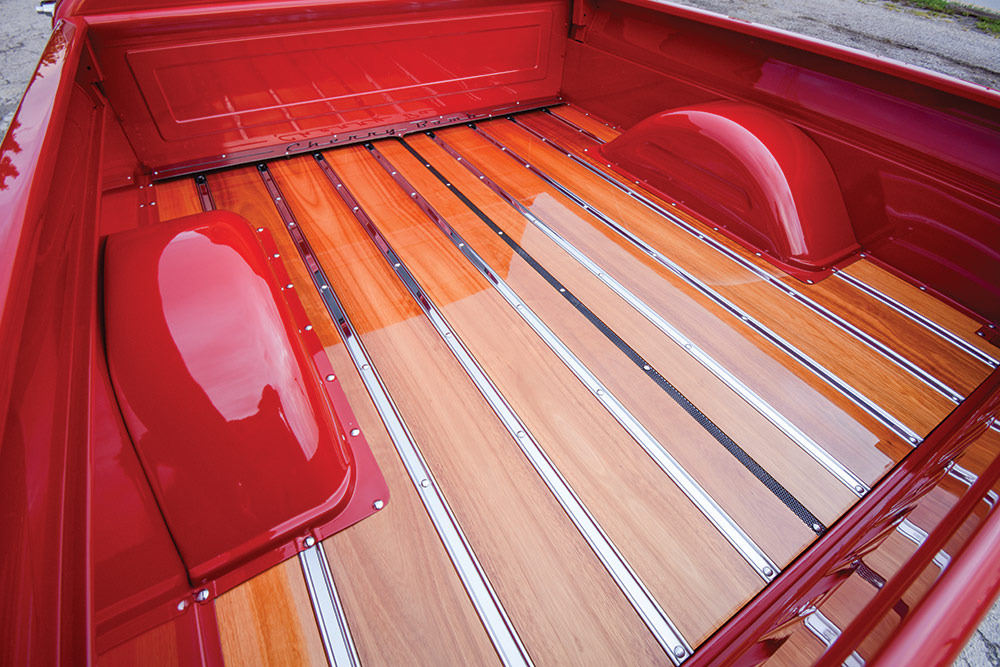 C10's custom wood panel bed liner