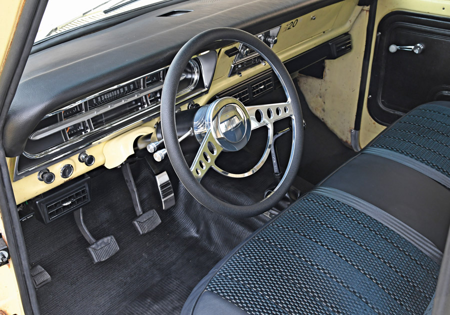 steering wheel and interior