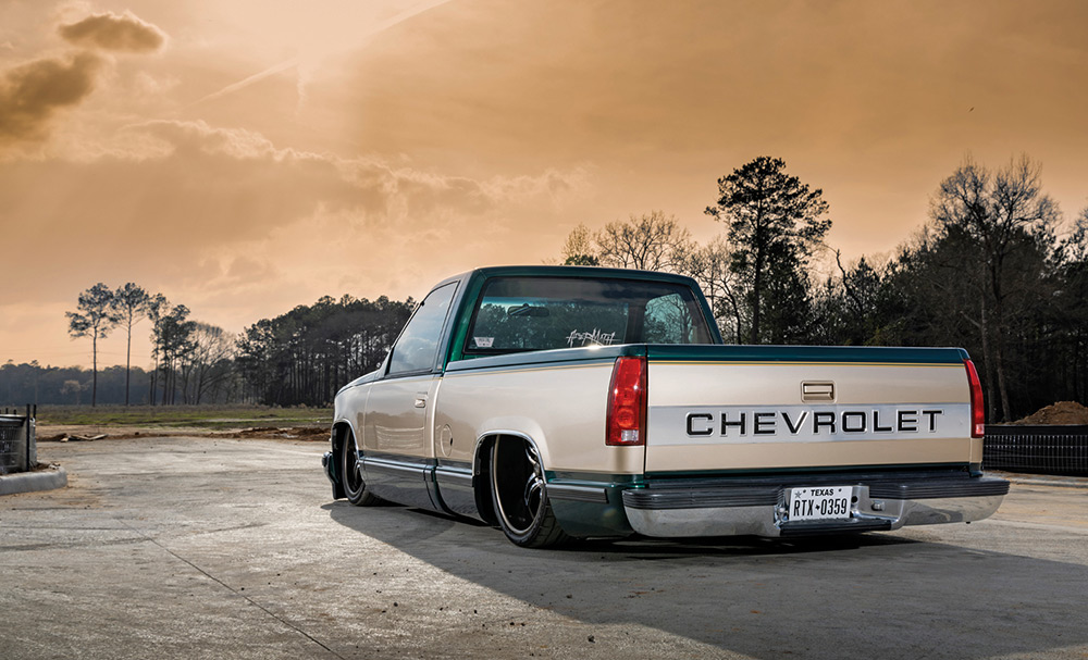 Green and champagne '88 Chevy 1500