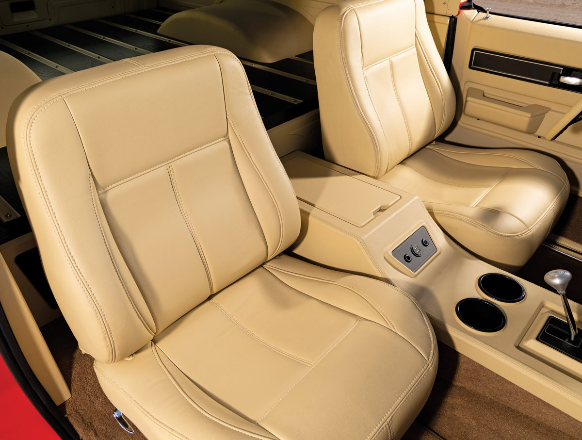 tan leather interior in a ’74 K5 Blazer