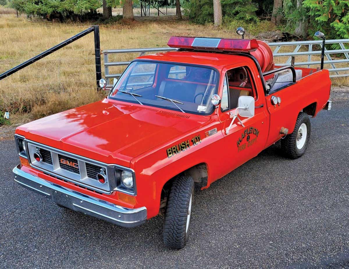 Research and development of the new 4x4 suspension and chassis was carried out on “Brush 101,” a retired fire department pickup.