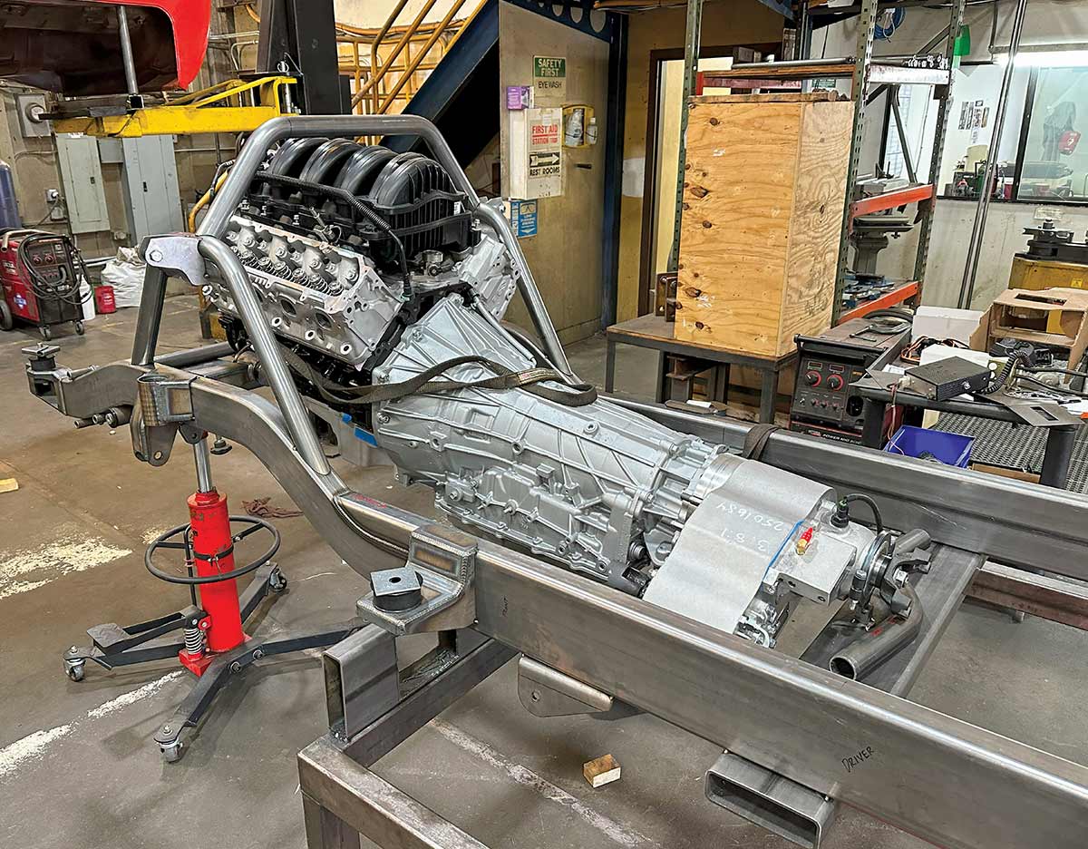 AME’s prototype truck will be equipped with a modified direct-injected L8T engine backed by a 10L90 transmission with an Atlas transfer case.