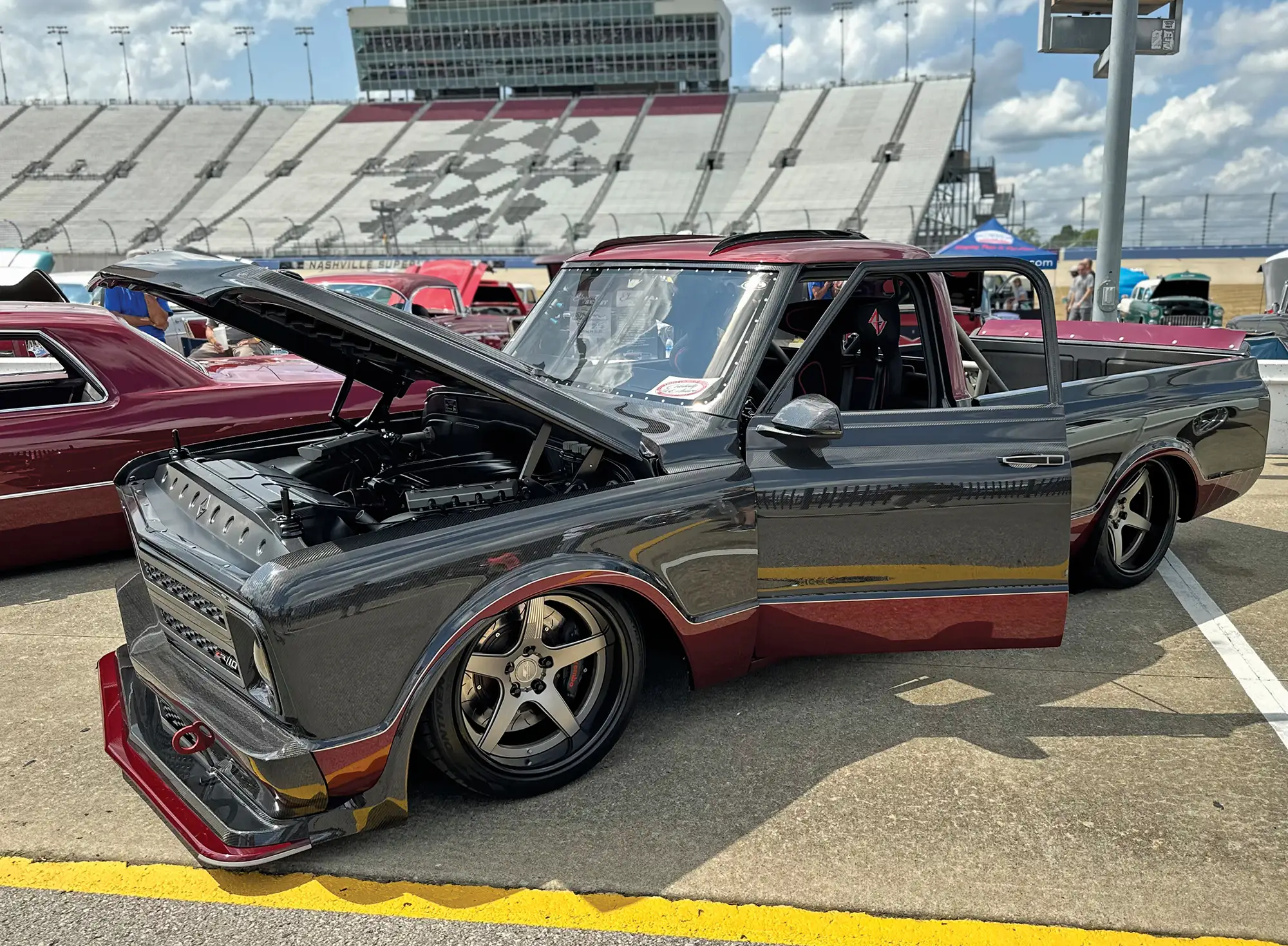 Full-custom full-carbon fiber and red C10